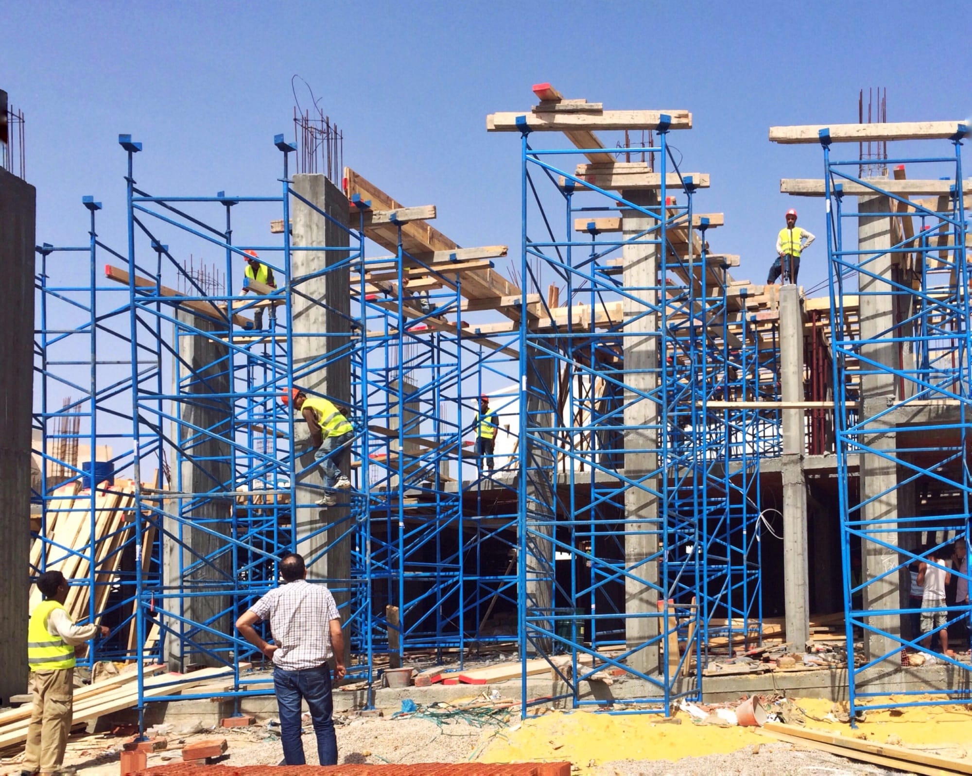 In a construction site